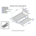 thumbnail image 6 of Mission Platform Bed with Matching Foot Board with Twin Size Urban Trundle Bed in, Multiple Colors and Sizes, 6 of 6