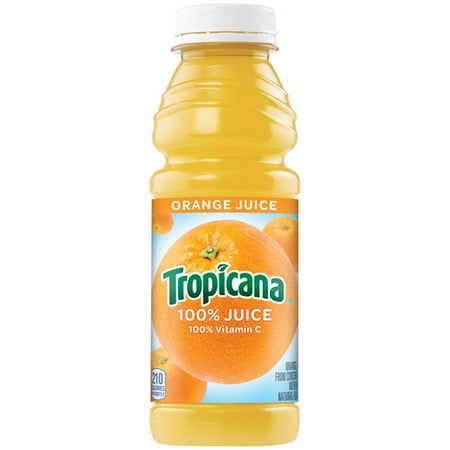 Tropicana 100% Orange Juice, 15.2 fl oz - Walmart.com