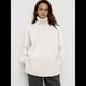 thumbnail image 4 of Suéter de Punto Holgado e Informal con Aberturas para Mujer, de Color Liso, con Cuello Alto, para Otoño e Invierno. S, 4 of 10