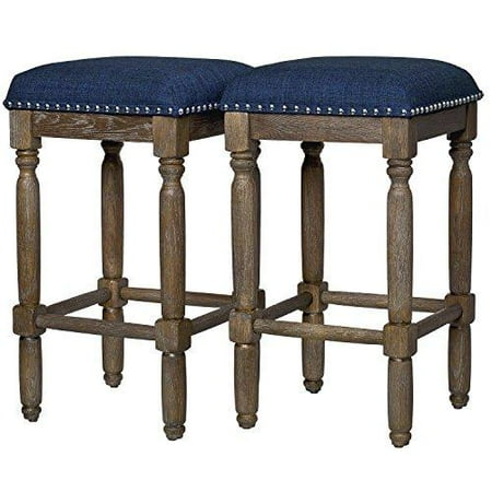 Modern Rustic 26 inch Reclaimed Wood Finish Counter Height ...