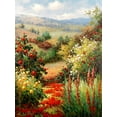 thumbnail image 2 of Hulsey 15x18 White Modern Wood Framed Museum Art Print Titled - Wild Roses On the Hillside, 2 of 4
