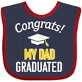 thumbnail image 3 of Inktastic Congrats My Dad Graduated with Cap Boys or Girls Baby Bib, 3 of 4