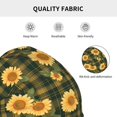 thumbnail image 5 of Naloa Black Ink Green Plaid Sunflower Beanie for Men Women Knitted Unisex Winter Hat Beanies Cap Knit Cuffed Beanies Hats, 5 of 7