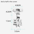 thumbnail image 2 of 4 Pack Frameless Full Overlay Adjustable Closing Speed Soft Close Cabinet Hinges.Soft Close Hinges - Medium bend, 2 of 5