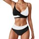 thumbnail image 2 of Traje de Baño de Bikini de Mujer 2025 Primavera/Verano Nuevo Color Sexy Bloqueado Conjunto de Traje de Baño Dividido para la Playa, 2 of 9