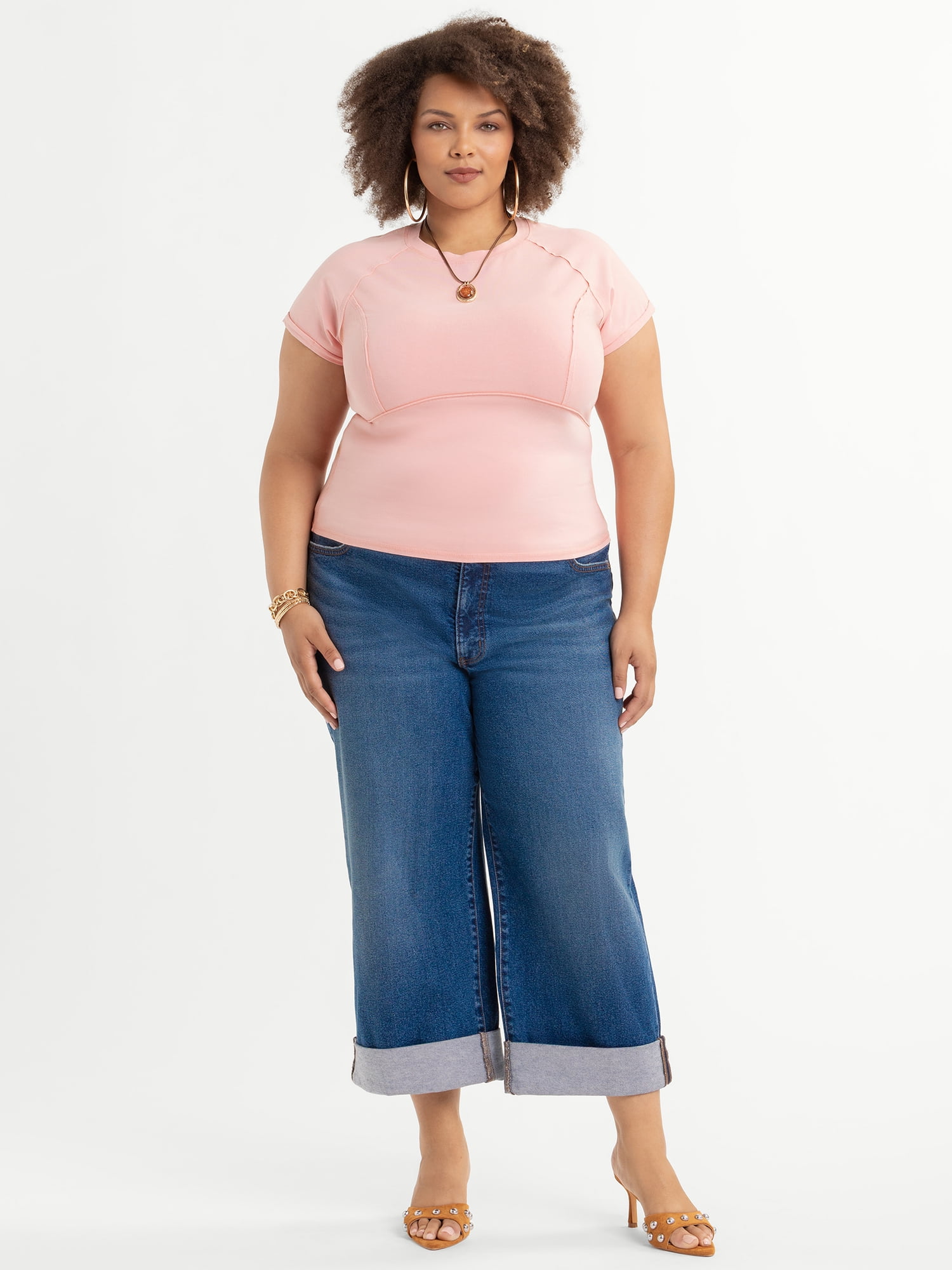 Jessica Simpson Women's Plus Size Ivy Tee Shirt, Sizes 0X-4X