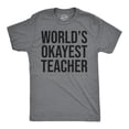 thumbnail image 1 of Worlds Okayest Teacher T Shirt Math Science English Gym Perfect Funny Tee (Grey) - XXL, 1 of 3