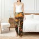 thumbnail image 4 of Balery Vintage Cloud Mushroom Pantalones de pijama para mujer, pijamas ultraligeros, pantalones de estar por casa-Large, 4 of 6