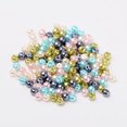 thumbnail image 2 of CHUANK Mélange Argent-Gris Perles en Verre Nacré Perles Couleur Mixte, 2 of 4