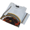 thumbnail image 3 of Men LAVERITA European Fashion Crew Shirt Short Sleeve Lion Medallion 94453 White, 3 of 10