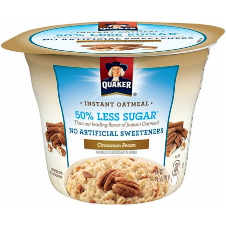 quaker oatmeal instant singles sugar less pecan cinnamon oz walmart