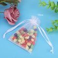 thumbnail image 3 of 100pcs Organza Drawstring Bags for Jewelry Wedding Candy Storage Bag (White), 3 of 8