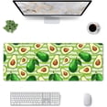 thumbnail image 3 of Avocado Green Striped Large Gaming Mouse Pad with Stitched Edges,Extended Mousepad,Non-Slip Base,Water Resist Keyboard Pad,Desk Mat for Gamer,Office & Home,31.5 X 11.8 in, 3 of 7
