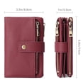 thumbnail image 4 of SENDEFN Small Womens Wallet Leather Bifold Card Holder RFID Blocking with Zipper Coin Pocket, 4 of 7