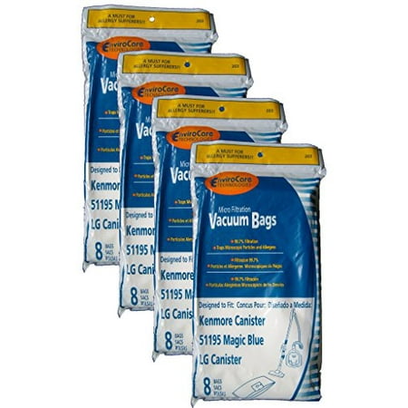 32 Kenmore Type M Sears 51195 Magic Blue Lg Vacuum Bags Ultracare Canister Cleaners 20 609323 21195 21295 24195 21495