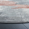 thumbnail image 3 of SAFAVIEH Invista Searlait Abstract Area Rug, Light Grey/Rust, 6'7" x 6'7" Round, 3 of 8