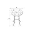 thumbnail image 5 of Pemberley Row Metal and MDF Pewter Pub Table Round Unique Inlay Pattern 36"x40" Unassembled, 5 of 5