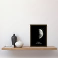 thumbnail image 2 of Phases of the Moon Astronomy First Quarter Lunar Space Poster Artwork Framed Wall Art Print A4, 2 of 4