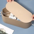thumbnail image 4 of Versatile Large Board Storage Box Wire Cable Storage Case Organizer Brown, 4 of 7
