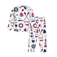thumbnail image 2 of Disketp Pajamas Set Long Sleeve Sleepwear Womens Button Down Nightwear Pj Sets-Sailing Marine Travel, 2 of 9
