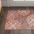 thumbnail image 6 of Superior Modern Floral Scroll Pet and Kid-Friendly Indoor Area Rug, 2'x3', Ginger, 6 of 6