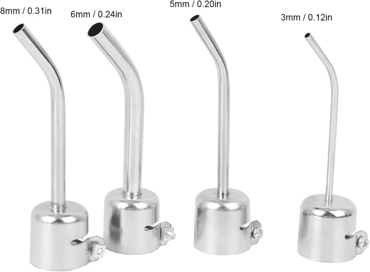 RVKXHD Heat Gun Nozzle, Heat Gun Tips, Aluminum Alloy Hot Air Gun Nozzle, 4PCS Soldering Nozzle, Air Heaters Nozzle, Heat Gun Accessories Compatible with 850 850A 850B