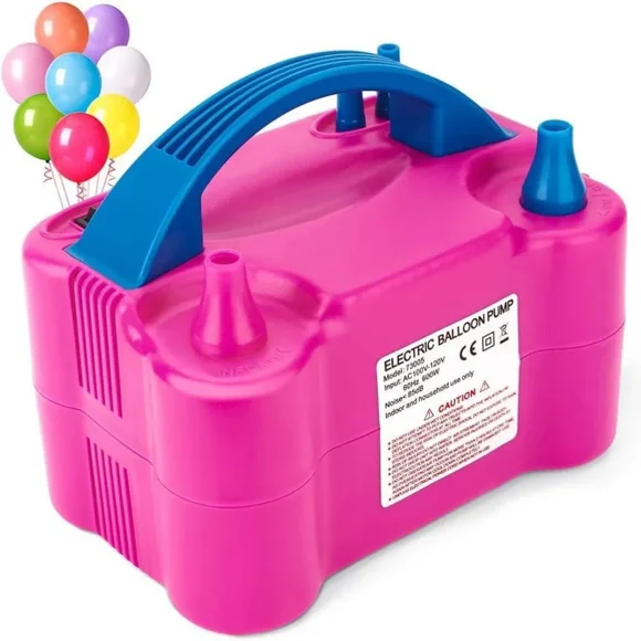 Partenaire de Préparation Rapide pour Fête, Pompe à Air Légère et Portable pour Gonflage Régulier, Gonfleur Gain de Temps avec Doubles Buses, Gonflage Efficace des Ballons pour Fournitures Décoratives