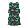 thumbnail image 5 of Fotbe Colorful Dinosaur Pattern Men's Quick Dry Workout Tank Top Gym Muscle Tee Fitness Bodybuilding Sleeveless T Shirt Breathable Workout Shirt-3X-Large, 5 of 9