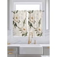 thumbnail image 2 of Vintage Floral Spring Tier Curtains 45 Inches Long, Farmhouse Botanical White Flowers Window Treatment Curtain Drapes, Small Curtain Drapes for Bathroom Laundry Room, 27.5"x45", 2 Panels, 2 of 7