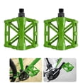 thumbnail image 3 of Metal Alloy Flat Platform Pedals Bike Pedal , Green, 10cm x 9cm, 3 of 10