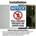 thumbnail image 3 of (2 Pack) Fall Hazard Present Sign With Symbol OSHA Notice Sign 5 Inch X 7 Inch Vinyl Label Decal Sticker Weather Resistant, UV Protected for Workplace, Business, and Construction Site,, 3 of 7