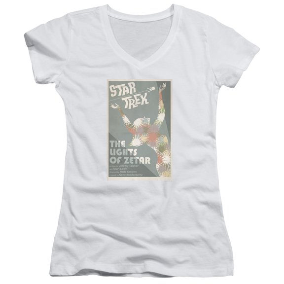 Star Trek Tos Episode 73 Junior Women's V-Neck T-Shirt White