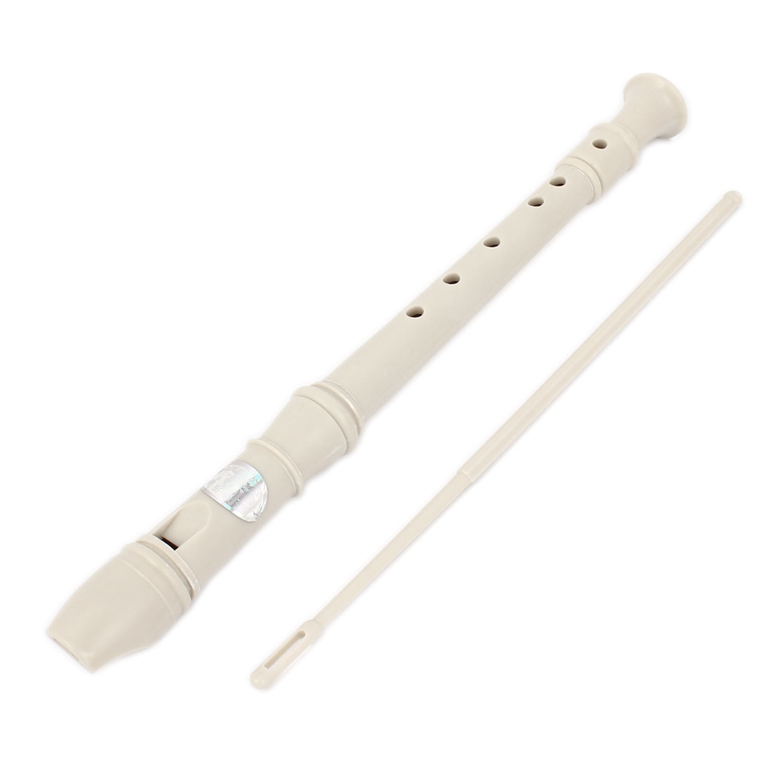 Beige Color 6 Holes Soprano Flute Recorder Musical Instrument 32cm