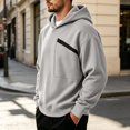 thumbnail image 6 of THNCYX Hoodies For Men With Zipper Chest Pocket Long Sleeve Top Loose Fit Casual Street Style Soft Mens Sweatshirt Fall Outfits S-2XL, 6 of 8