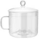 thumbnail image 1 of Cacerola de cristal para cocinar a fuego lento con tapa y asa. Utensilios de cocina aptos para vitrocerámica, cacerola, olla para ramen, pasta, sopa, papilla o leche. 13 cm., 1 of 8