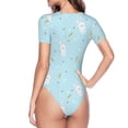 thumbnail image 4 of Naloa Cute Bunny Women's Short-Sleeved Onesie, One-Piece Swimsuit for Parties, dates, clubs - XX-Large, 4 of 9