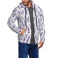 thumbnail image 2 of Kdxio Lavender Flowers Print Men Hoodies Casual Hoodies for Men with Zip Pockets Full Zip Long Sleeve Sweatshirt Sports Hooded Jacket-3X-Large, 2 of 5