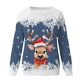 thumbnail image 4 of Chandails à Capuchon pour Femmes d'Automne et d'Hiver par Temps Froid Femmes Noël Flocon de Neige Animal Imprimé Chandail 4X Femmes Col Rond Épaule Long Adulte Petit Chandail à Capuchon à Manches Chandail de Sport Décontracté, 4 of 4