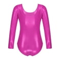 thumbnail image 2 of iiniim Kids Girls Shiny Metallic Ballet Dance Leotard Long Sleeve Gymnastics Outfits Athletic Dancewear, 2 of 7