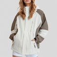 thumbnail image 2 of Unir Waterproof Hiking Soft Shell Jacket for Women, Hooded Windproof, Lightweight Outdoor Travel Coat, 1 Piece, L-XXXXL, Plus Size Friendly, 2 of 4