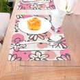 thumbnail image 5 of YFYANG Washable Heat-Resistant Placemats, 70% PVC/30% Polyester, Geometric Flower Doodle Kitchen Table Mat, 12" x 18" 4 Piece, 5 of 6