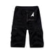 thumbnail image 3 of Mens Shorts Carga Estilo Recortado con Bolsillos de Botón de Cremallera, Pantalones Cortos Casuales de Poliéster Sólido para Hombre, 3 of 3