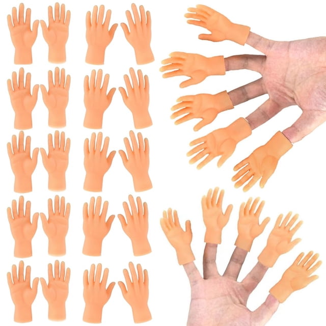 Finger Puppets fnqiank, 30 unidades, manecillas con dedos pequeños, de goma
