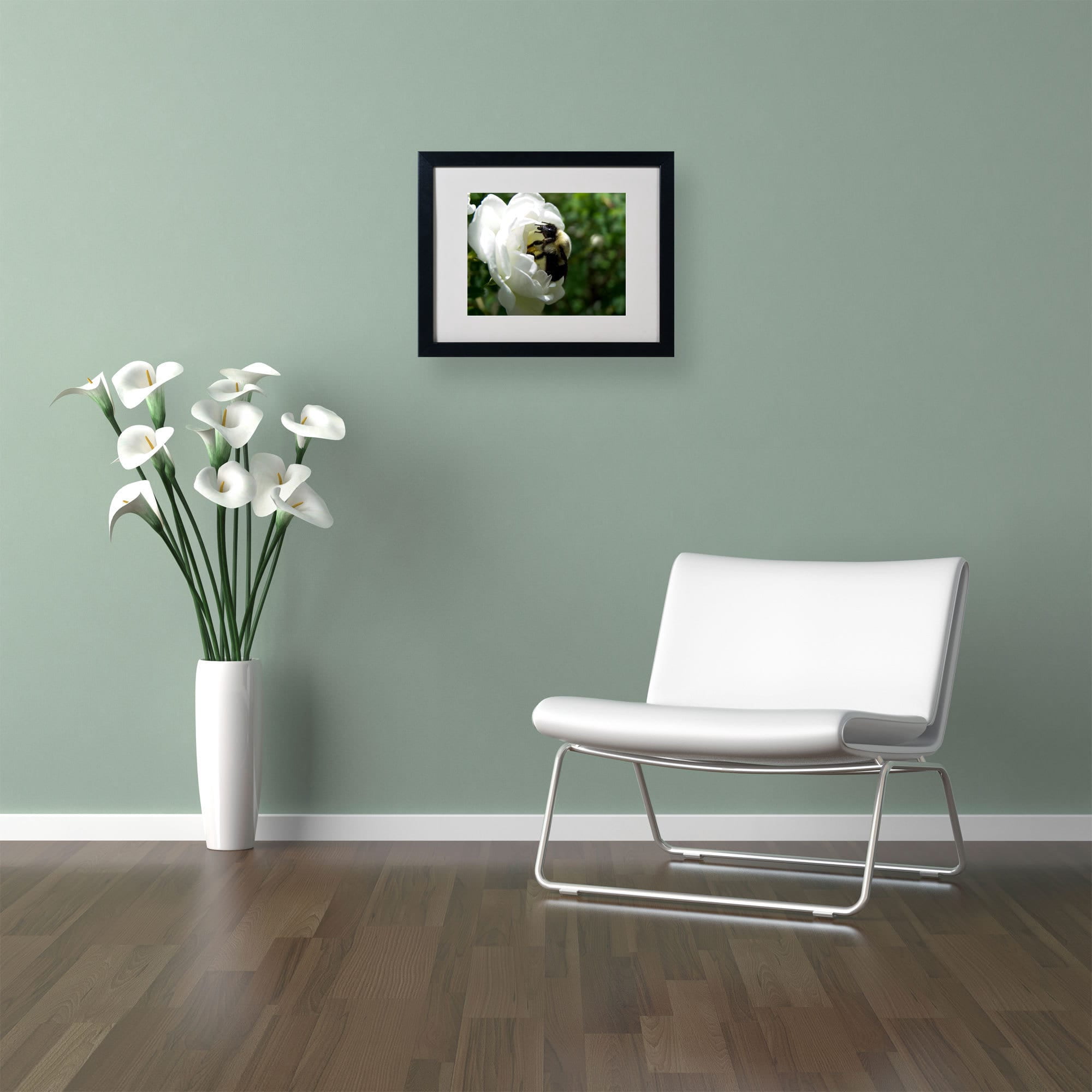 Trademark Fine Art "Passionate Desire" Canvas Art by Monica Fleet, White Matte, Black Frame
