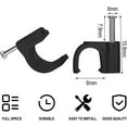 thumbnail image 3 of 200 Pcs 6mm Noir Rond Clips de Câble de Gestion Clips Bien Rangé Câble Électrique, 3 of 5