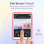 MECHEN M3 Portable MP3 Music Player 64GB with Bluetooth 5.3 Memory Expandable 128GB -Red