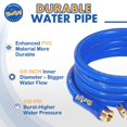 thumbnail image 6 of TOOLCY Garden Hose 100 ft with Swivel Handles, 5/8 inch Water Hose for Garden, 250 PSI Blue Polymer, 6 of 10