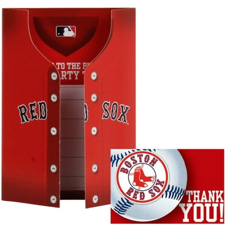 Boston Red Sox Invitation and Thank You Card Set - No Size