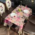 thumbnail image 5 of Yorkie Dog and Flower Florals Rectangle Tablecloth 60"x102",Waterproof Polyester Rectangle Table Cloth, Wipeable Spillproof Polyester Tablecloth for Dining, Camping, Indoor and Outdoor, 5 of 6