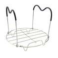 thumbnail image 1 of with Heat Resistant Silicone Handles Compatible with Instant Pot Accessories Stainless Steam Rack Pressure Cooker- Long Handle, 1 of 5